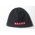 Manufacturer of Custom Logo Embroidered Acrylic Black Warm Knit Beanie